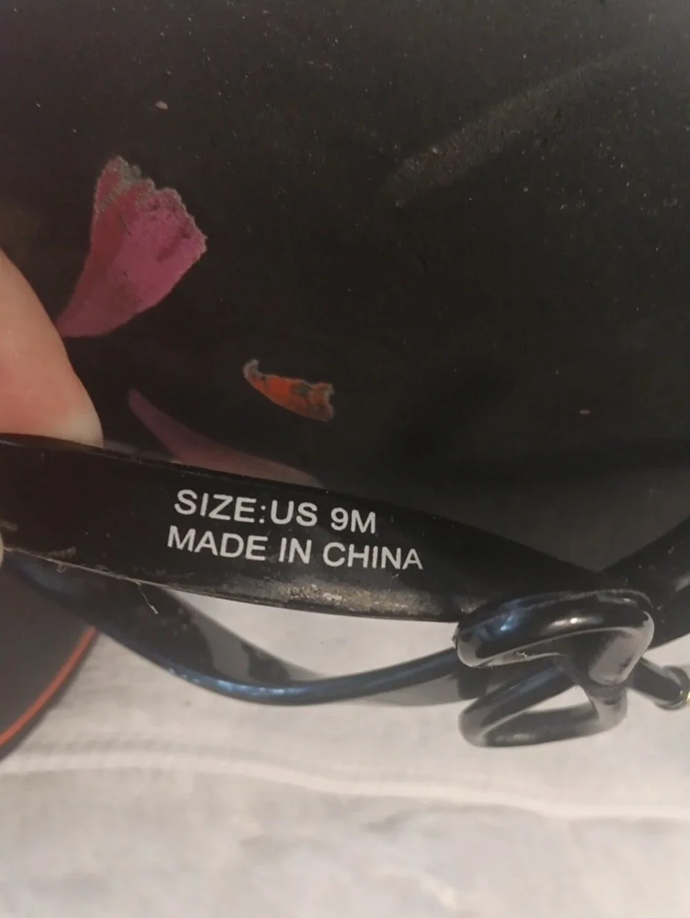 kate spade Black Flip Flop Sandals with Red Pepper Print and Bow